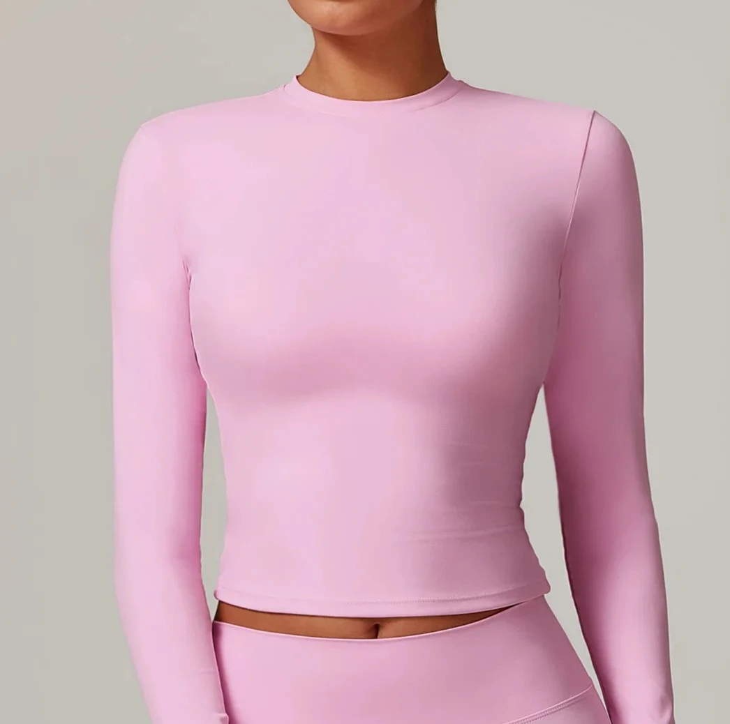 

Непригодная для возврата и обмена универсальная спортивная одежда для йоги с длинным рукавом, на флисовой подкладке, с высоким воротом, теплая, облегающая