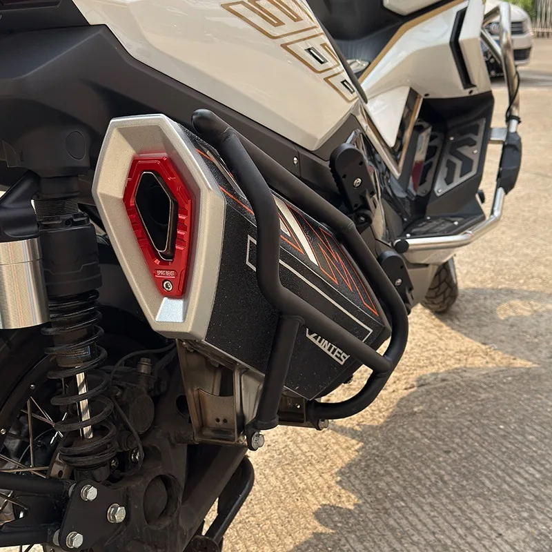 

For ZONTES motorcycle 368G/E/K/D/M modified exhaust hood, bumper, rear bumper, exhaust pipe protection bumper