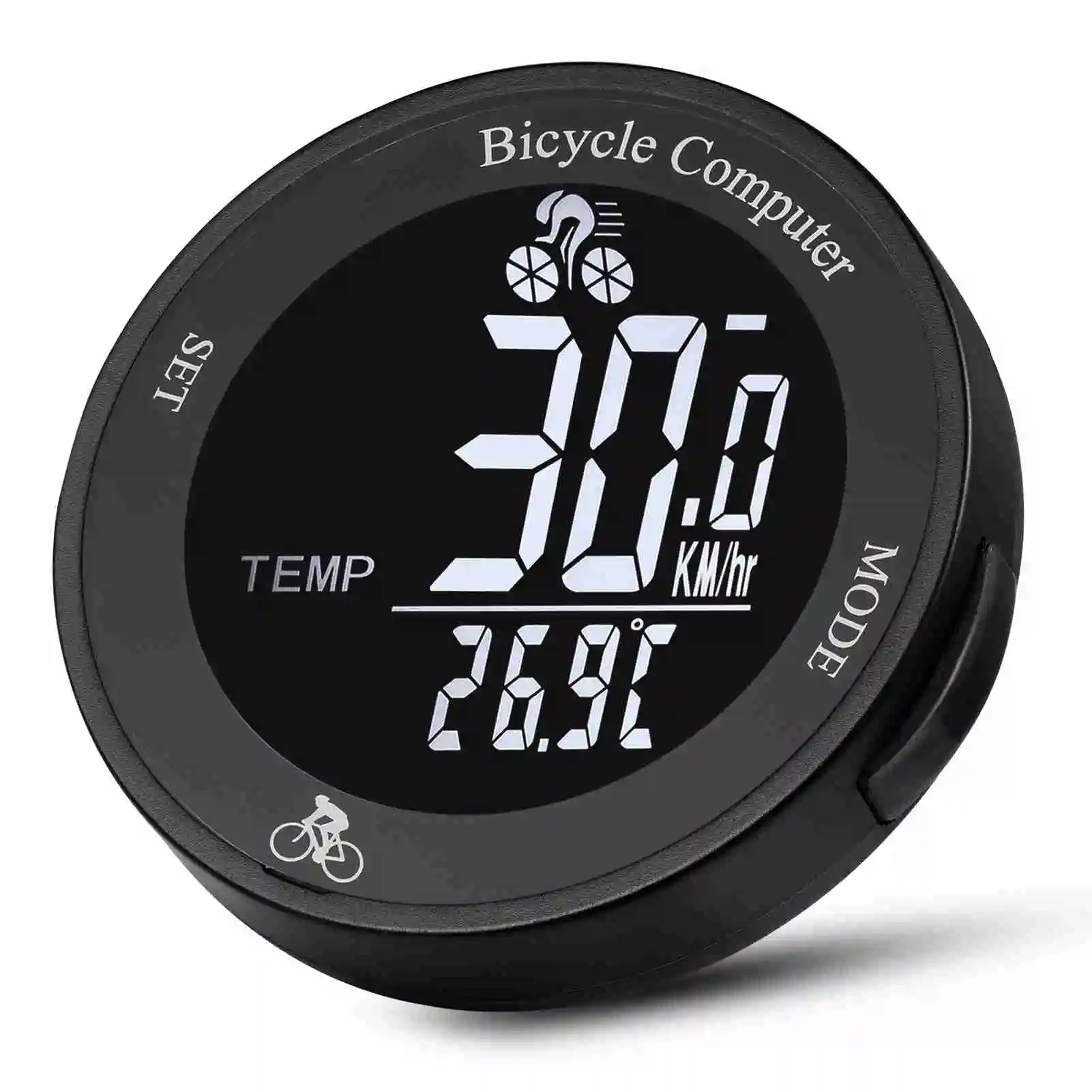 Multi Functional Bike Computer Bike Computer LED Backlight Multifunction Round Wireless Cycle Computer Cycling Odometer