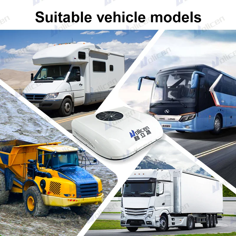 Multifunction Electric Parking Cooler System Portable 24V White Colour Air Conditioner for Car RV Truck Camper