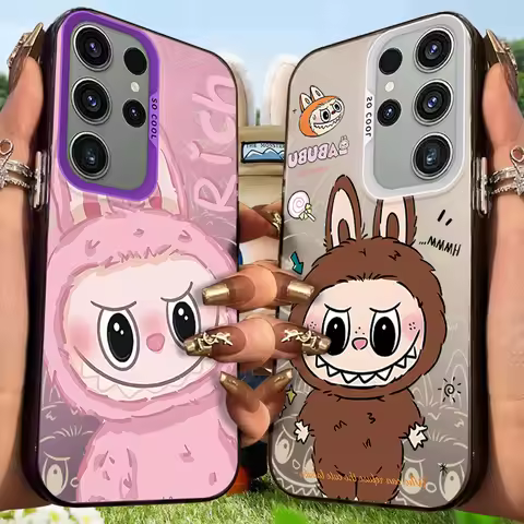 L-Labubu Frosted Case for Samsung Galaxy A36 A35 A34 A32 A30 A26 A25 A24 A23 A22 5G 4G A20 A16 A15 A14 A13 A12 Acrylic Cover