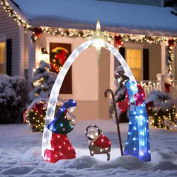 Acrylic Outdoor Christmas Lights Festival Entrance Decorations Large Volume Courtyard Decorations Christmas Scene Ornament