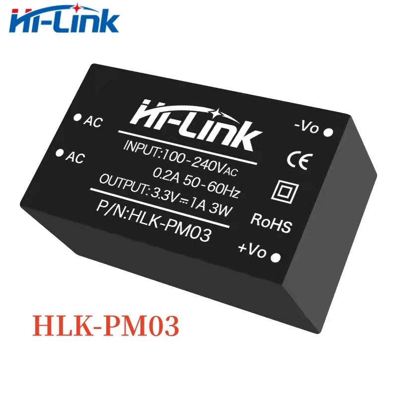 2pcs/lot AC DC Power Supply Module HLK-PM01 HLK-PM03 HLK-PM12 HLK-PM24 220V to 5V/3.3V/12V/24v Step Down Intelligent Switch