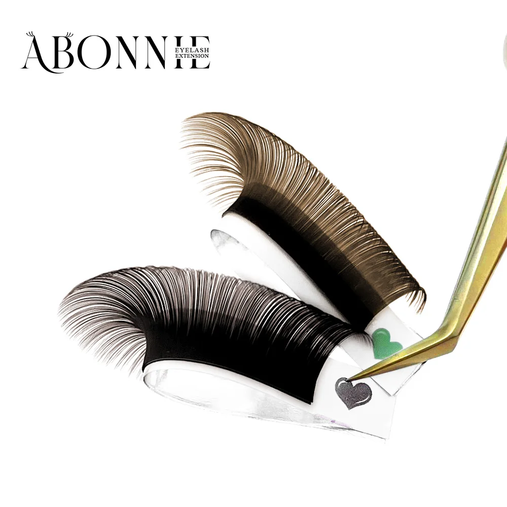 Abonnie Dark Brown Individual Eyelashes Extension Premium Eyelashes 8-15&mix Mink Lashes Professional Classic Lash Extensions