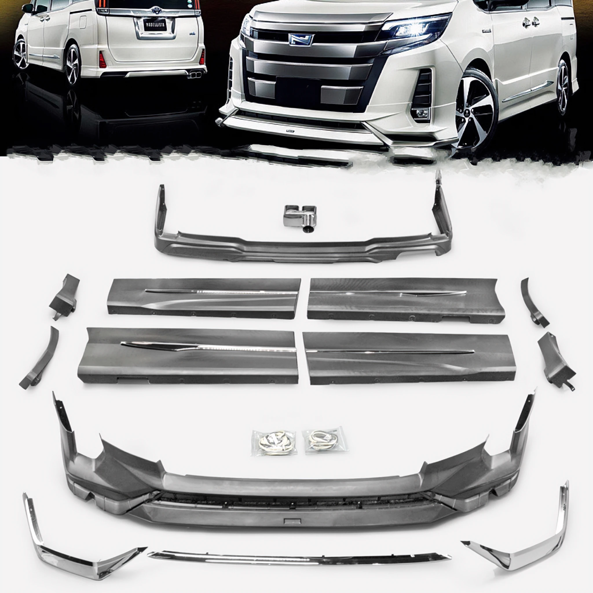 

For 17-20 Toyota Noah SI MOD Type Aero Kit 80 Facelift Noah Body Kit