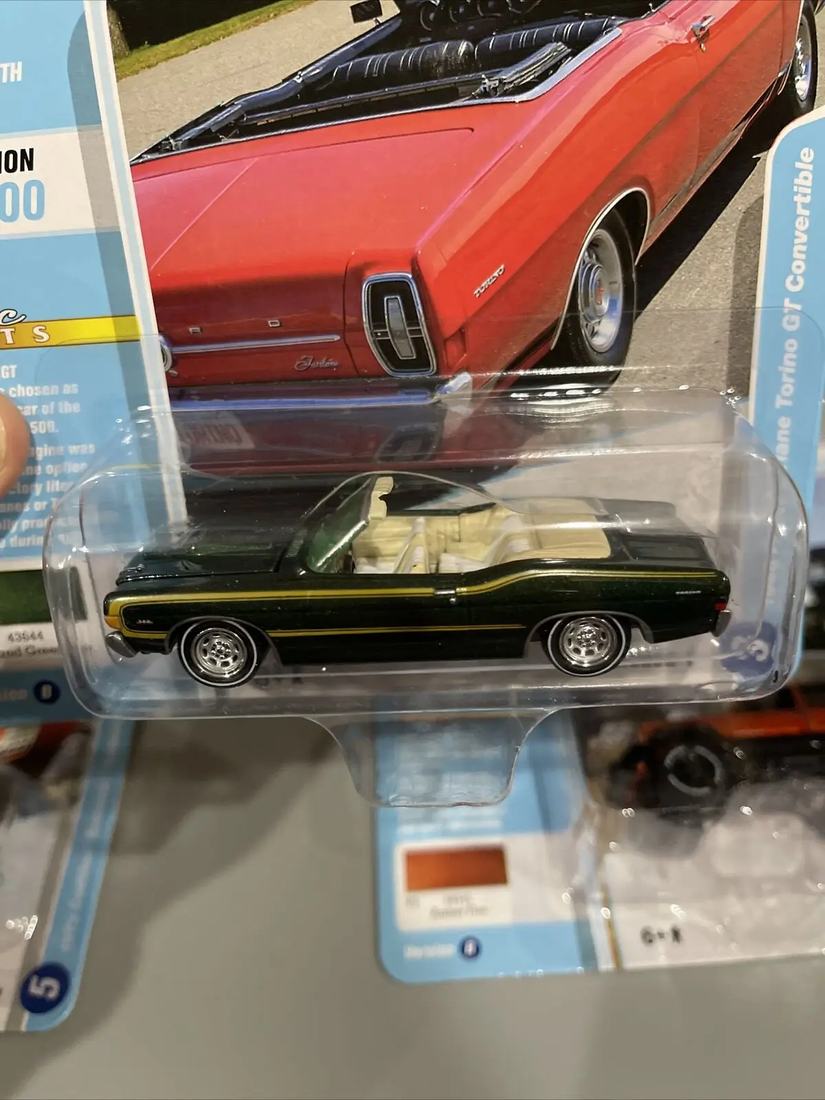 Johnny Lightning 1/64 JL B3 1968 Ford Fairlane Torino GT Convertible Olive Green Die-cast Alloy Car Model Gold Medal Collection