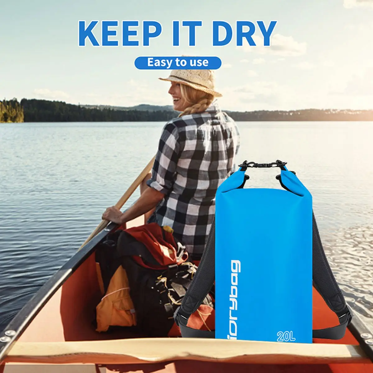 

Idrybag Waterproof Bag for Women Men 2/5/10/15/20L Swimming Rafting Kayaking River Trekking Dry Bag Waterproof BackPack