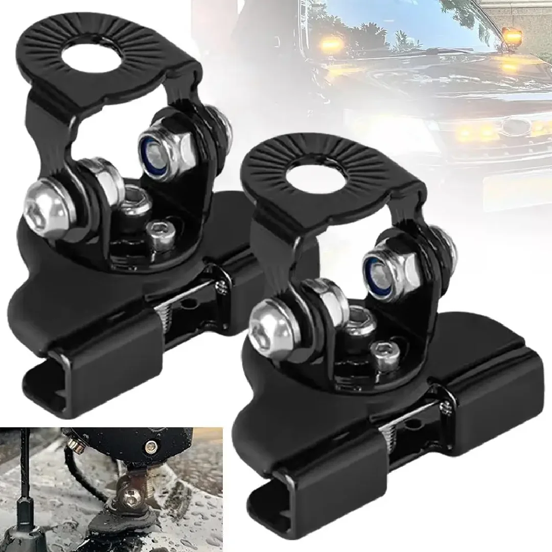 2pcs Car Headlight Bracket Car Led Spotlight Hood Card Installation Punch-free Edge Universal Fixing Non-destructive Bracke O7w3
