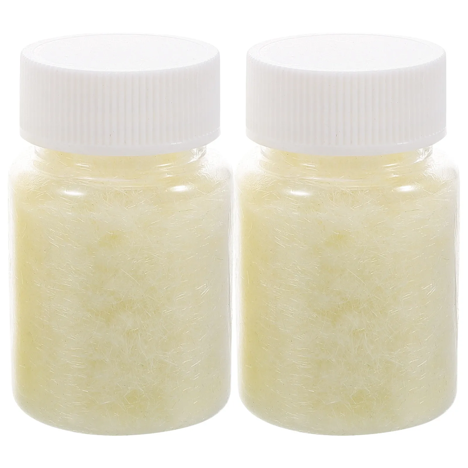 2 Bottles Flocking Powder Light Yellow 3Mm Soft Texture for Handmade Crafts Squeeze Decorating Powder DIY Christmas Tree