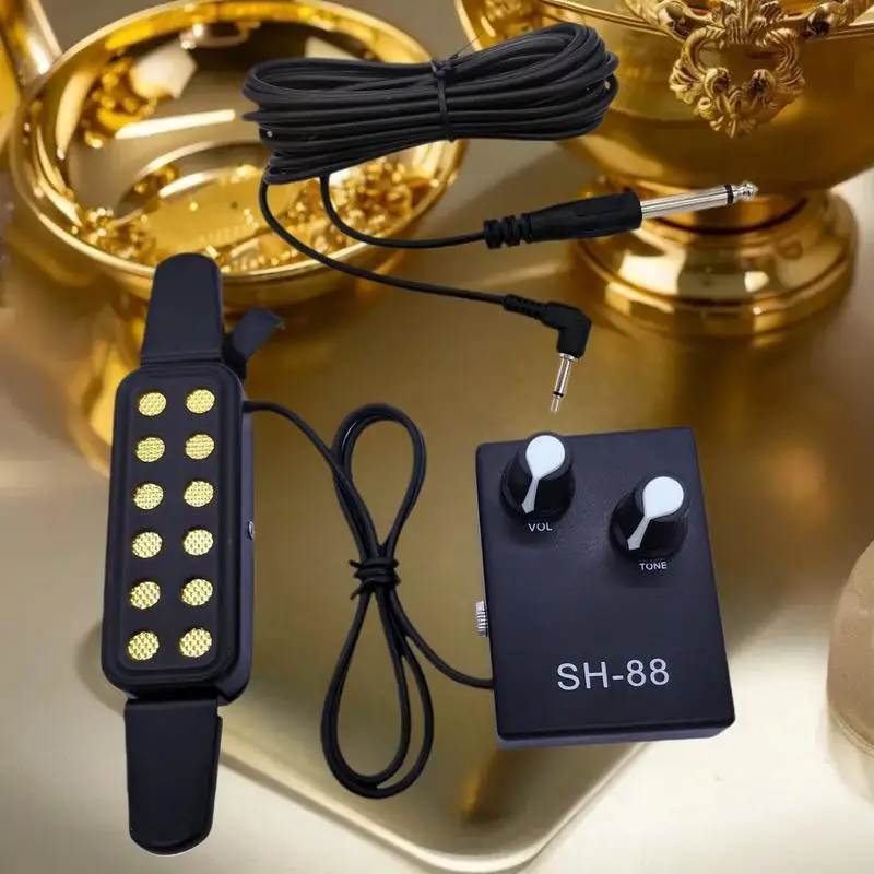 Nuevo Set de Accesorios DIY para Guitarra Acústica: Pastilla Magnética para Boca con Cable de Audio y Control de Tono y Volumen