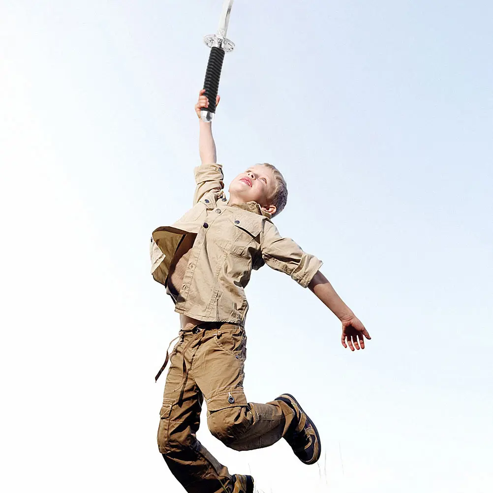 1Set Kleine Samurai Plastic Zwaarden Kinderen Rekwisieten Veilig Cosplay Kostuum Party Fantasiespel Entertainment Speelgoed Plastic