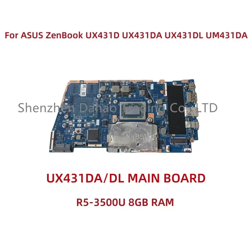 Placa base para ordenador portátil ASUS ZenBook UX431D UX431DA UX431DL UM431DA, placa base UX431DA/DL con R5-3500U, 8GB de RAM, 100% completamente probada