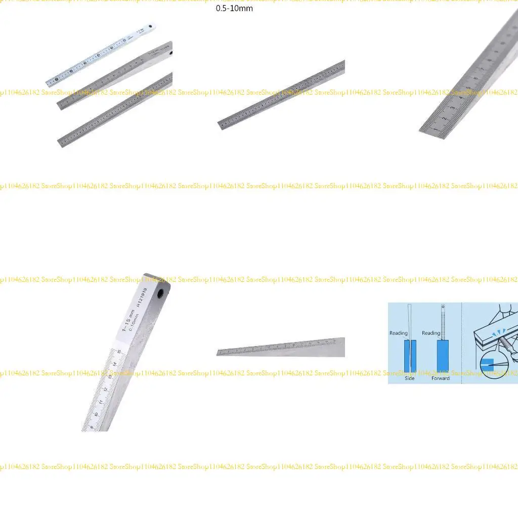 

Q2Q4 Convenient Welding Feeler Gauge 1-15mm 0.5-10mm 0.4-6mm Taper Gauge Gage Tool for Measuring for Gap Dimensi