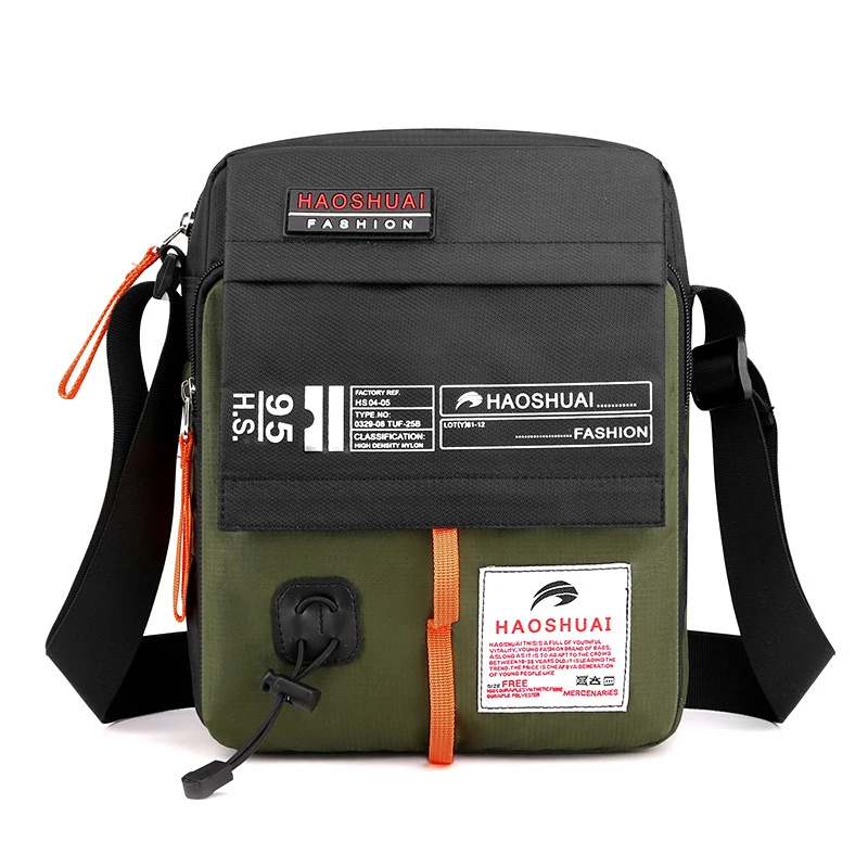 Erkek Çapraz Vücut Omuz tek kollu çanta Askeri Moda Trendleri Rahat Su Geçirmez Naylon Erkek Sling Messenger Crossbody Çanta