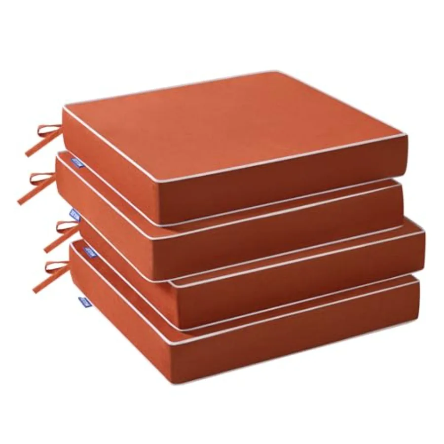 

Outdoor Chair Cushions Set of 4 Waterproof Patio Seat Cushions for Outdoor Furniture Couch Sofa Year Color Fastness High Densit
