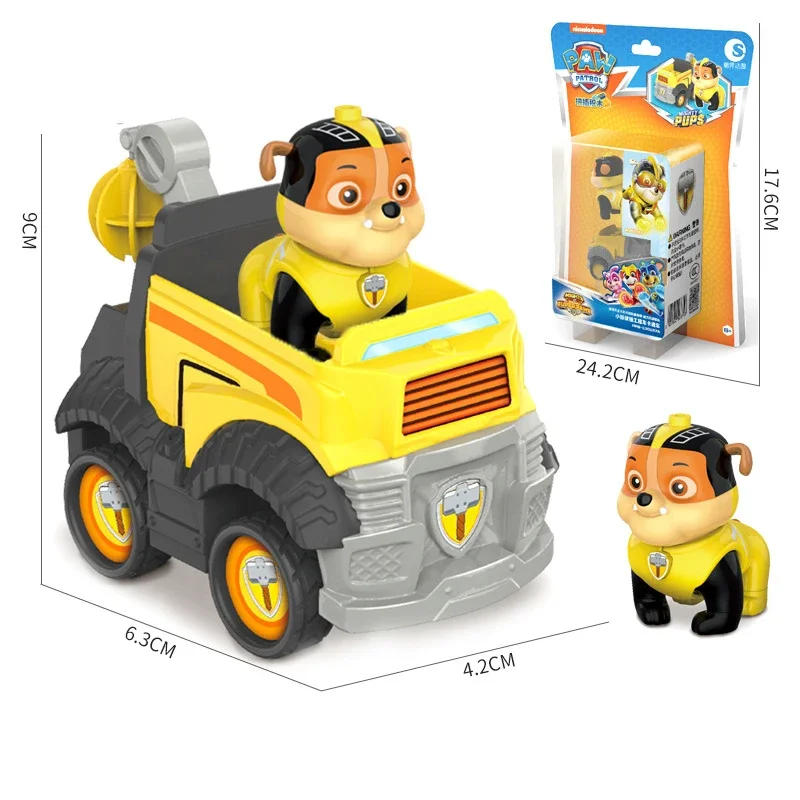 Paw Patrol Toy Supercar Chase Skye Marshall Pull Back Cars Playset Building Blocks Action Figure Children Toys Christmas Gift