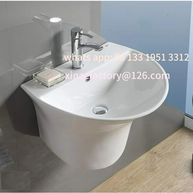 

Customizable wall-mounted wash basin/integrated hanging basin