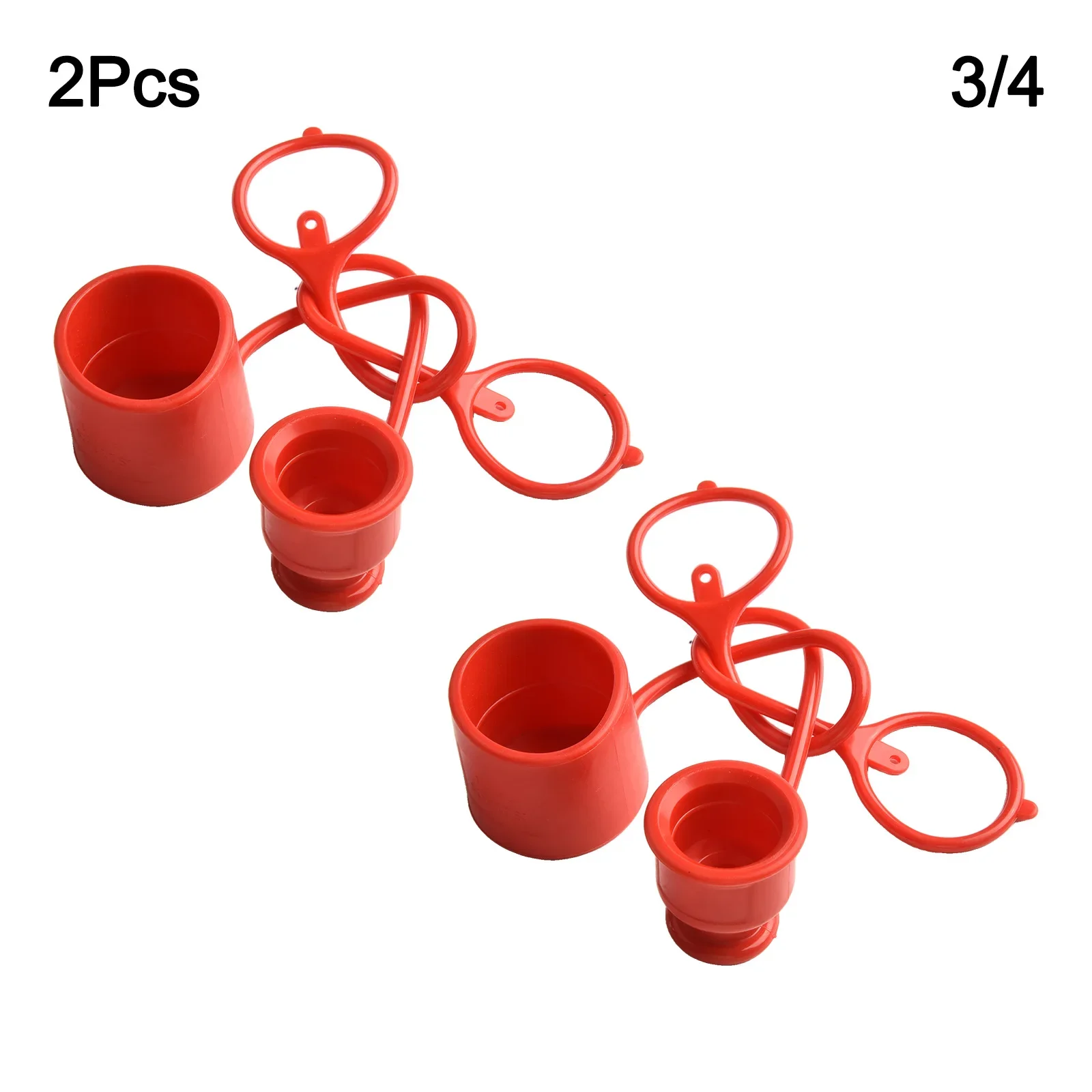 2 Sets Flat Face Quick Connectors For Hydraulic Coupler For Hydraulic Quick Connector Rubber Dust Cap 1/2in 1/4in 3/8in 3/4in