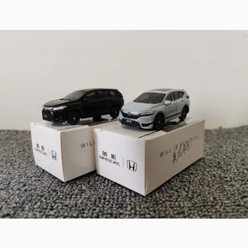 Diecast Model mobil Honda BREEZE, mainan anak laki-laki tampilan statis koleksi klasik dewasa hitam putih, Model mobil logam paduan 1/64