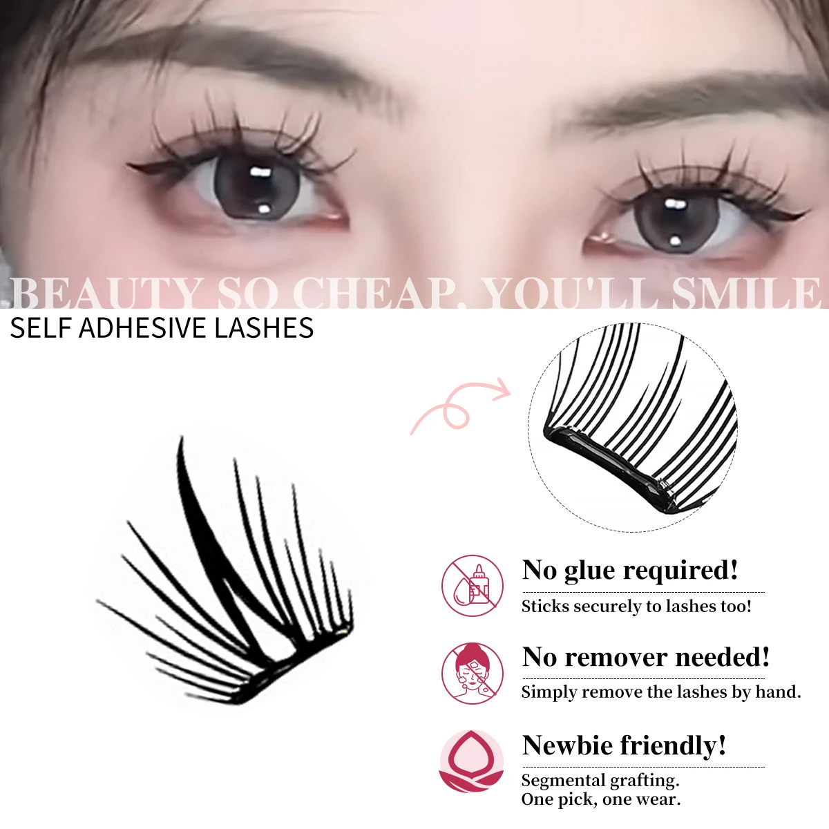 36 clusters sem cola clusters ultra fino cílios invisíveis pressão zero cílios postiços com ligação líquida para meninas