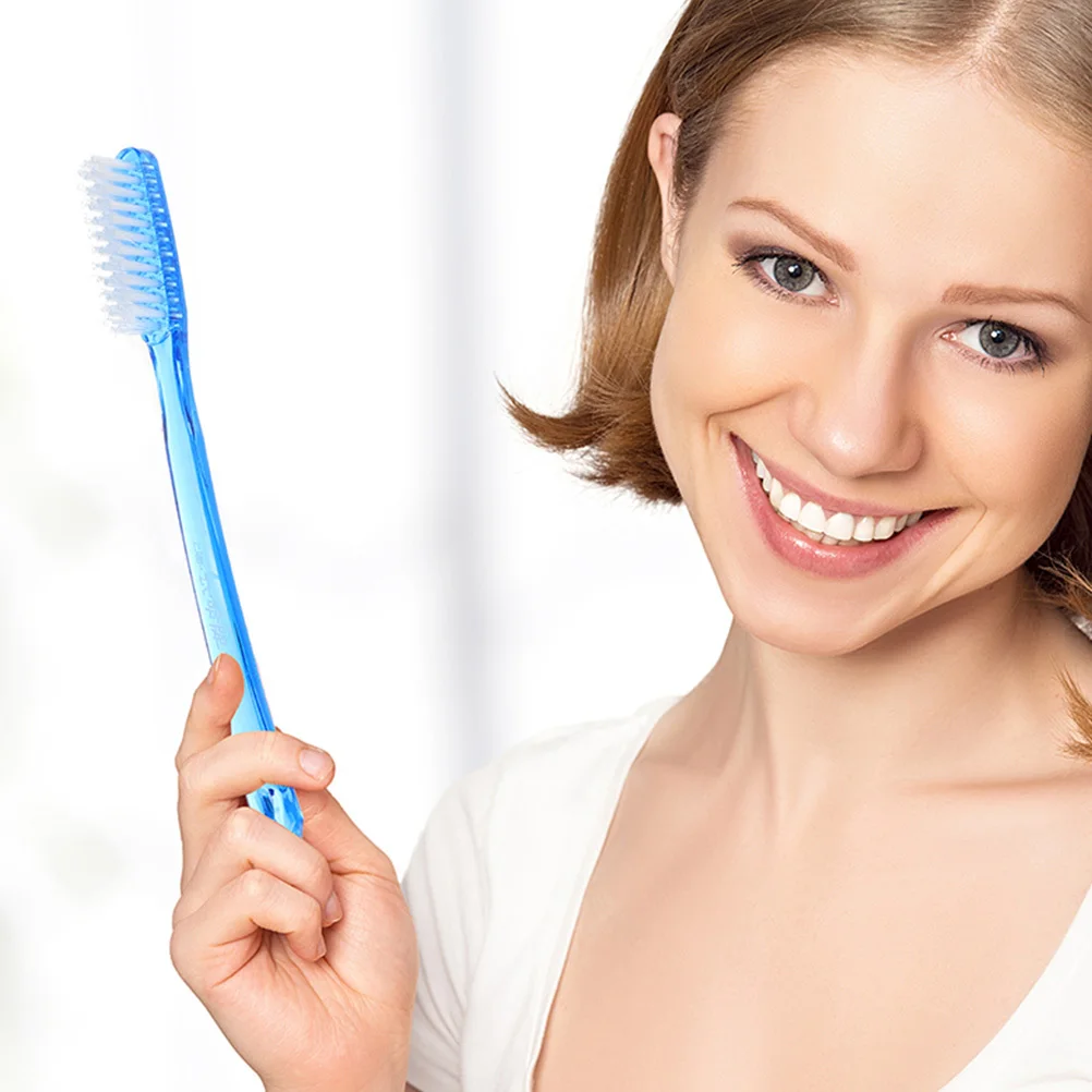 

10Pcs Adult Travel Toothbrush Hard Bristle Plastic Manual Toothbrush Compact Lightweight for Home Camping Outdoor Use
