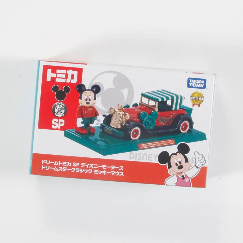 Original TAKARA TOMY Dream Tomica No.176 Disney Motors Dream Star IV Mickey Mouse Diecast Alloy Model Car with Figure Collectibl