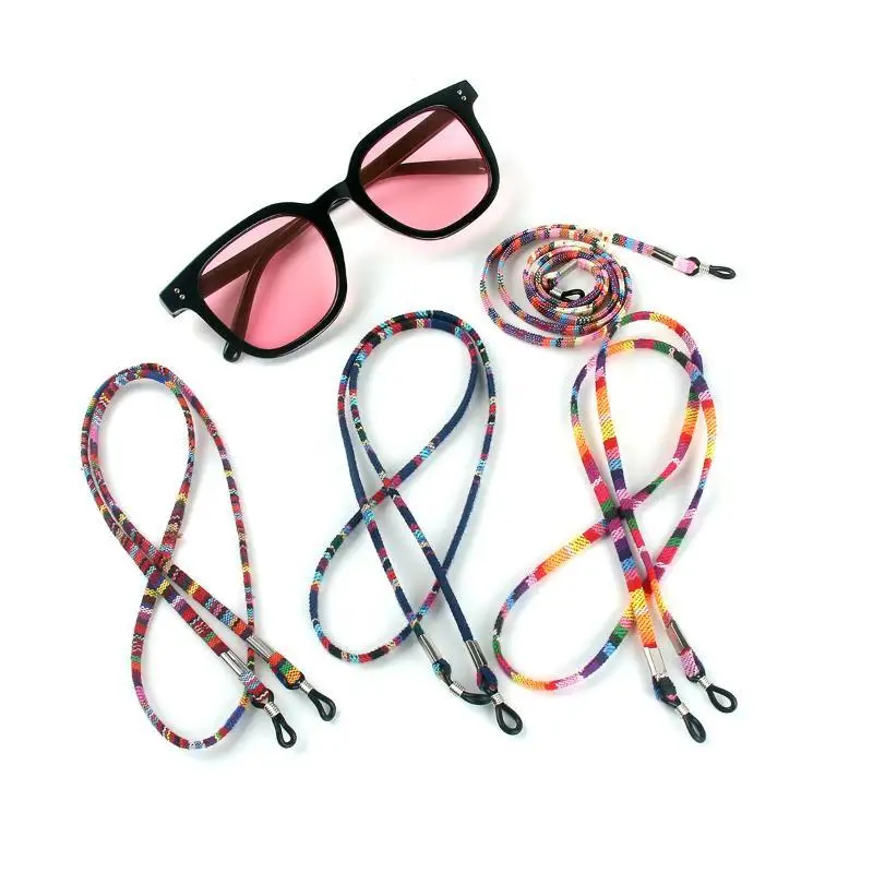 Boho-Brillenband aus Baumwolle, hochwertiges ethnisches Seil zur Brillenbefestigung, Halskette für Damen und Herren, Brillenband. – Detail 8