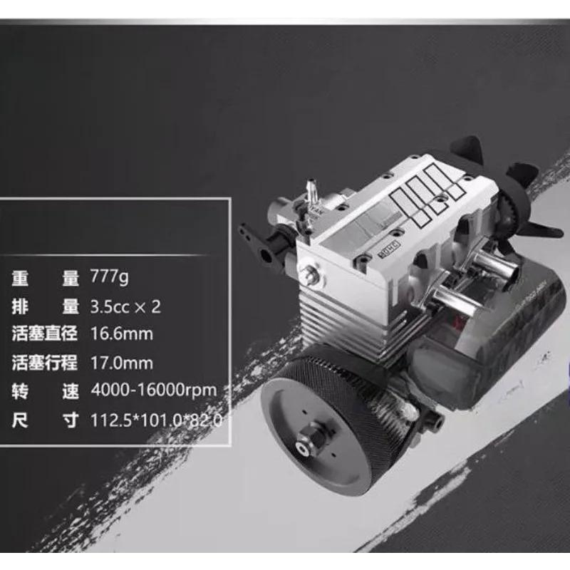 

Подходит для сборки двухцилиндрового двигателя, модель с полностью металлическим корпусом, работающая на метаноле, мини-двигатель, механический конструктор-игрушка.