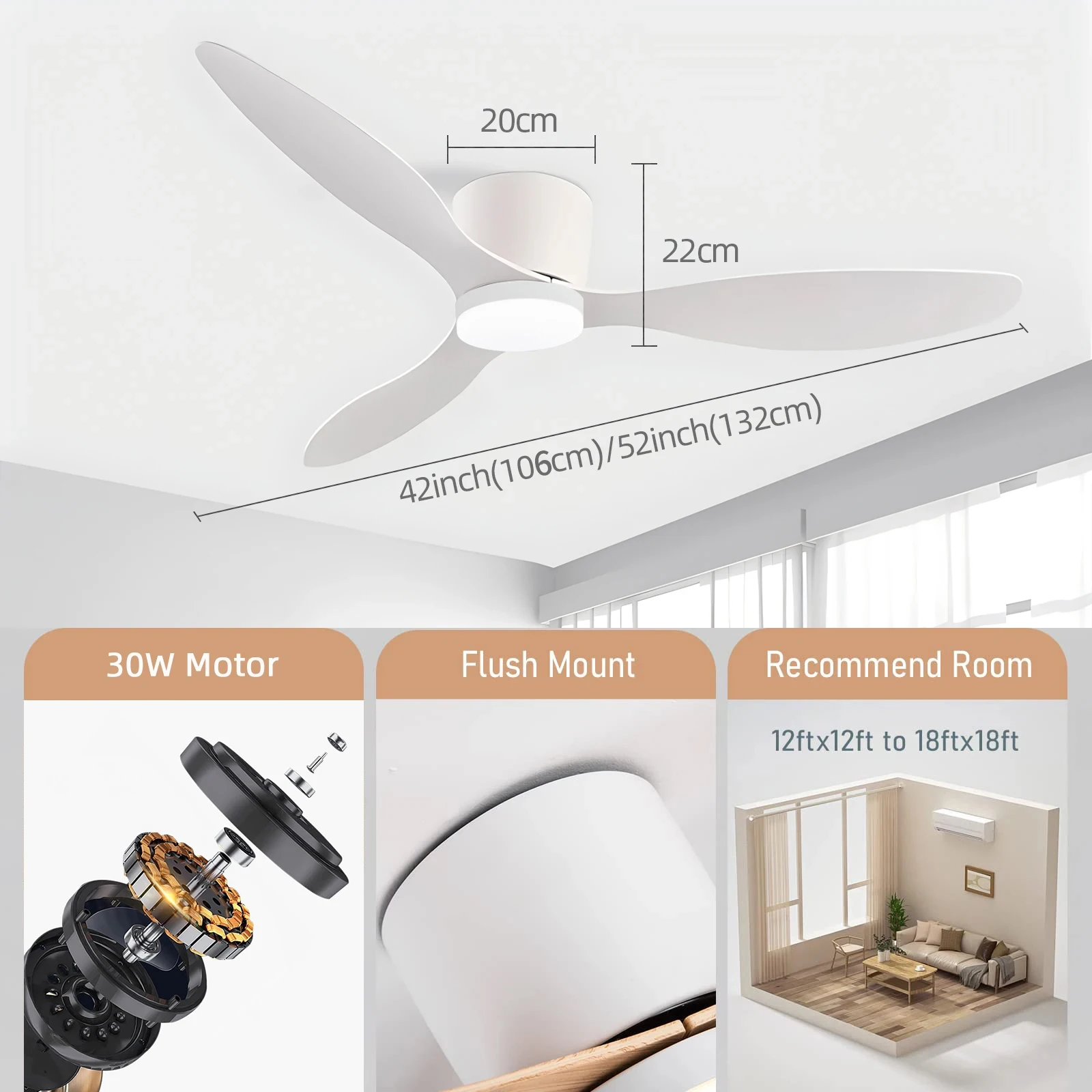 LED Light DC Motor Modern Ceiling Fan Kitchen Living Room Dining Room Household High Air Volume Remote Control Pendant Light