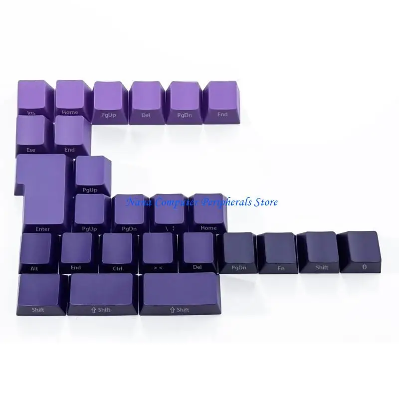 F68C Purplee Gradients Keycaps 134Keys Double Shot Side Print Backlit Keyset, Dye Sublimation, Widely for 60 80 61 64 68 75