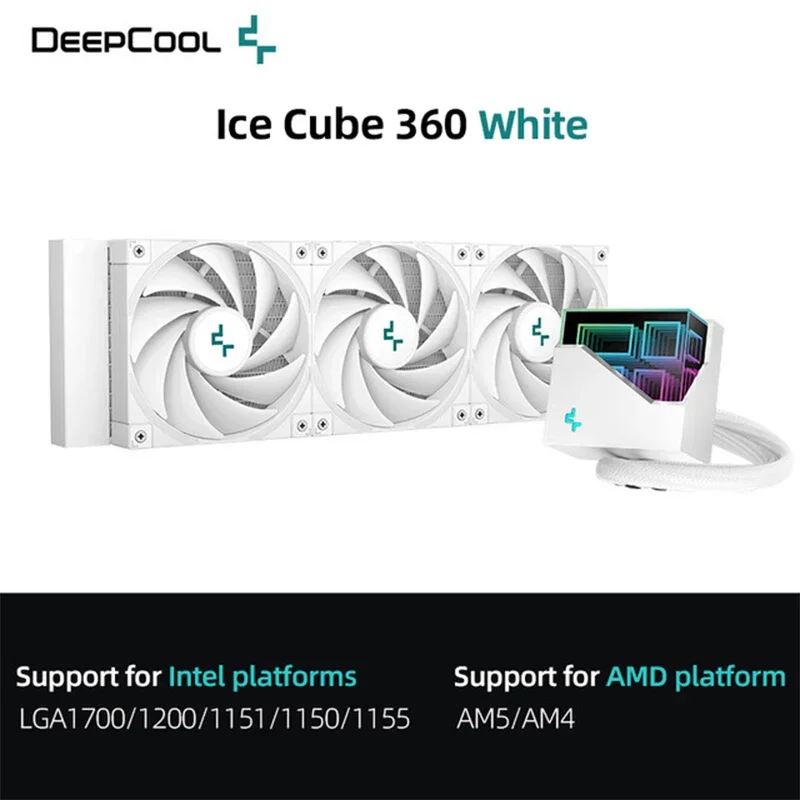 Imagem -02 - Refrigerador de Água para Cpu Refrigeração de Água 360 mm Radiador para Lga1700 20xx 115x 1200 Amd Am4 Am5 Deepcool Lt720 360 mm