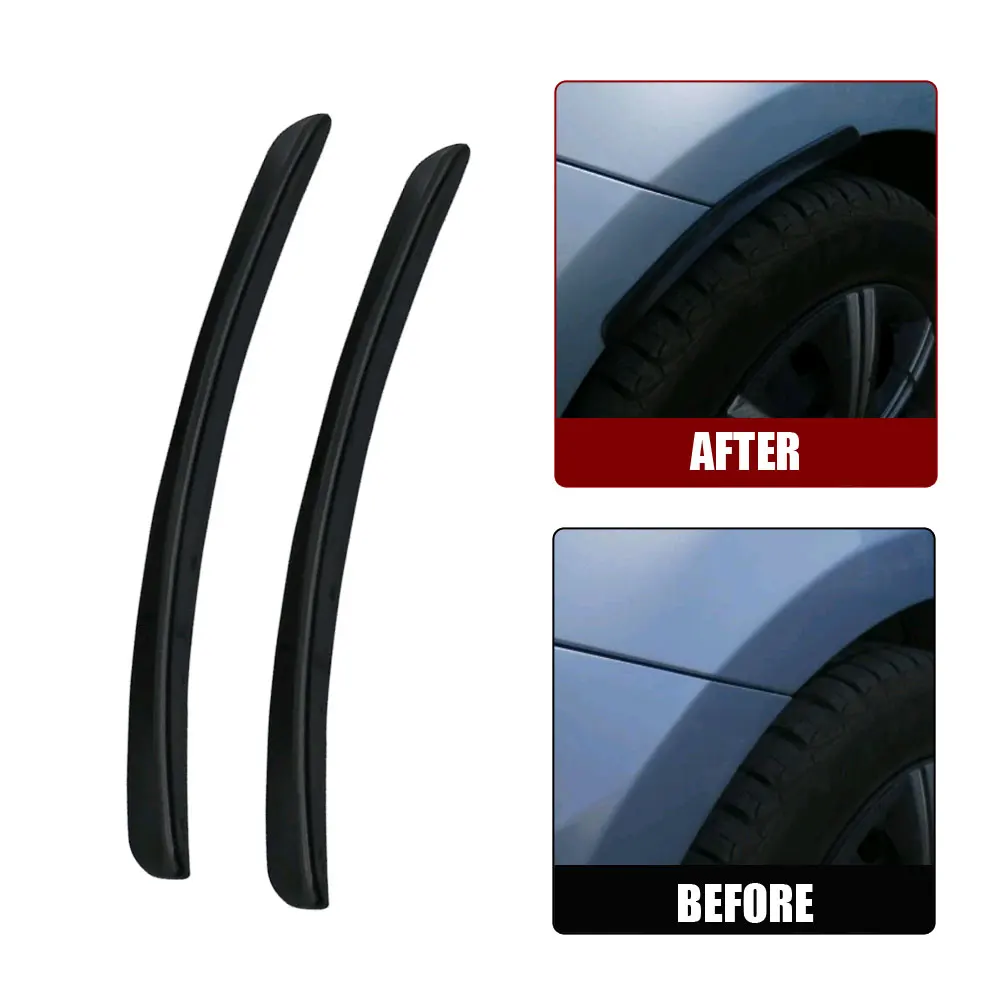 2Pcs Car Fender Vents Protector Cover Car Wheel Eyebrow Arch Decoration Strips Car Stickers Universal Car Exterior Accessories