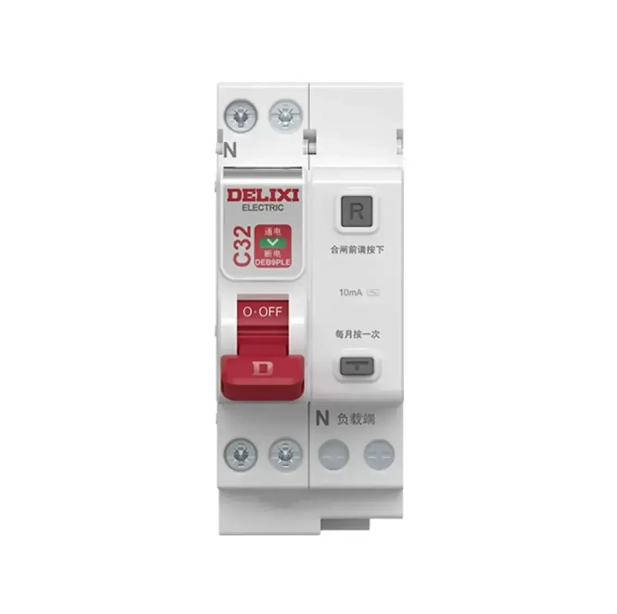 

Delixi DEB9PLE Series Circuit Breaker Air Switch Protector 1P+N Type C Brand
