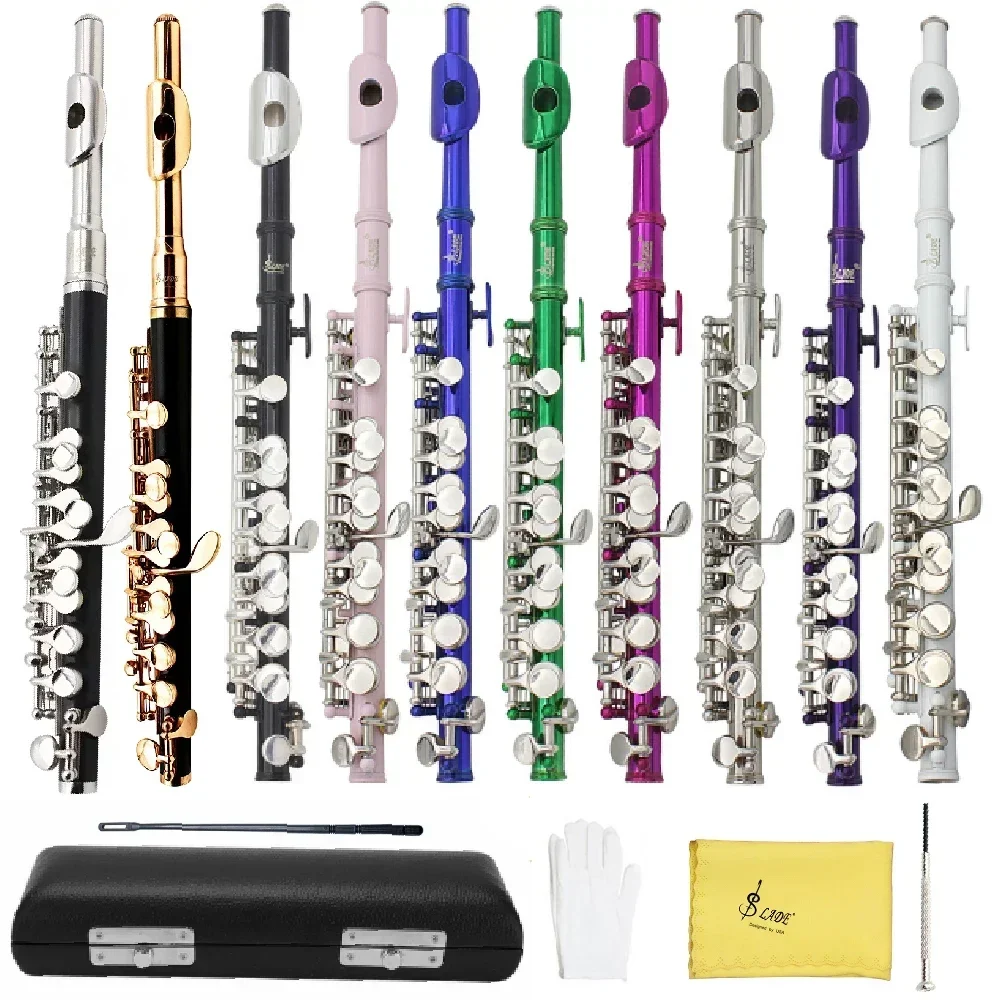 SLADE Piccolo 16 Holes C Key Multicolor Silver Key Piccolo White Copper Blow Pipe Woodwind Instrument  with Accessories