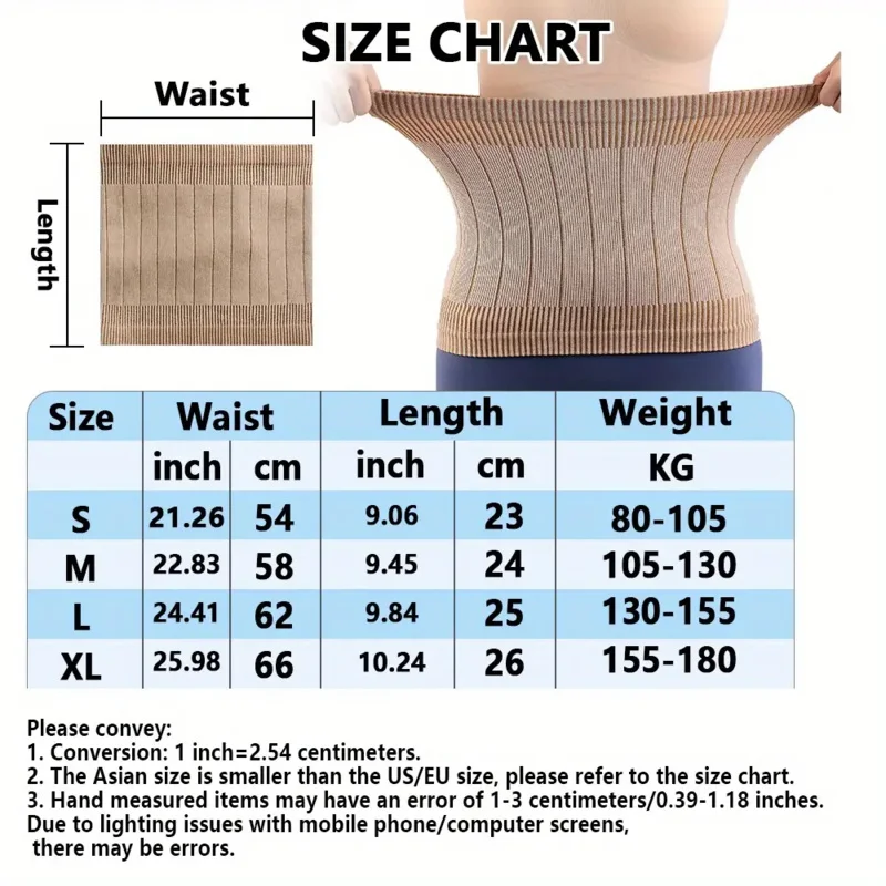 Postpartum Shapewear Waistband, High Elasticity Knitted, Spandex & Nylon Blend, for Abdominal Compression, Back Support, Warmth