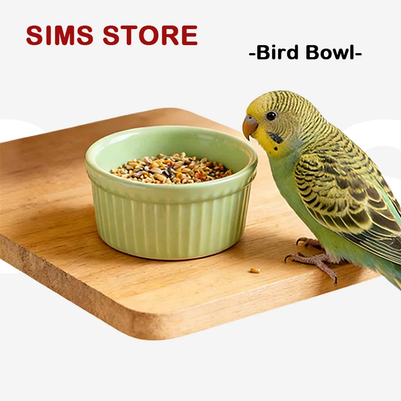 Ceramic Hanging Feeding Bowl Anti-tip Mini Food Water Dish f