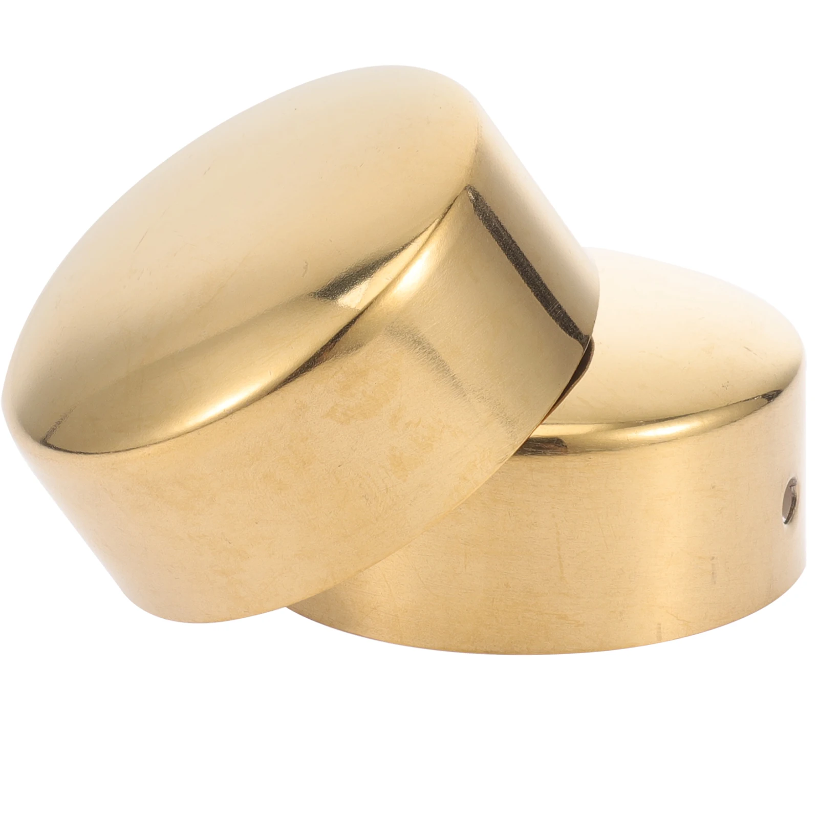 

2 Pcs Handrail End Caps Diameter 50 Stainless Steel Round Fittings for Wood Railing Pipe Accessories Metal Plugs