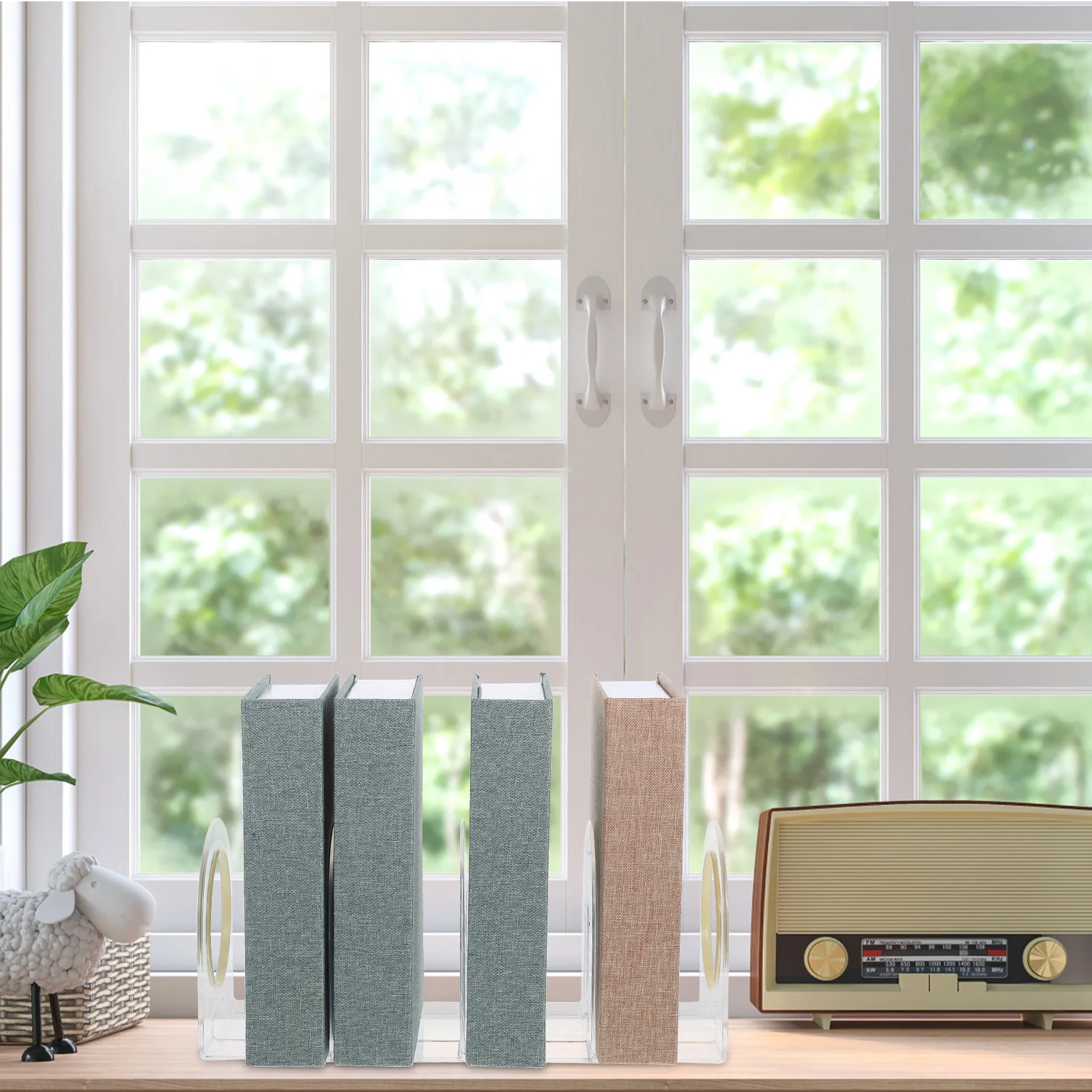 Desktop Buch Lagerung Rack Transparent Buch Halter Multifunktions Datei Organizer Büro Dokument Lagerung Desktop-Organizer