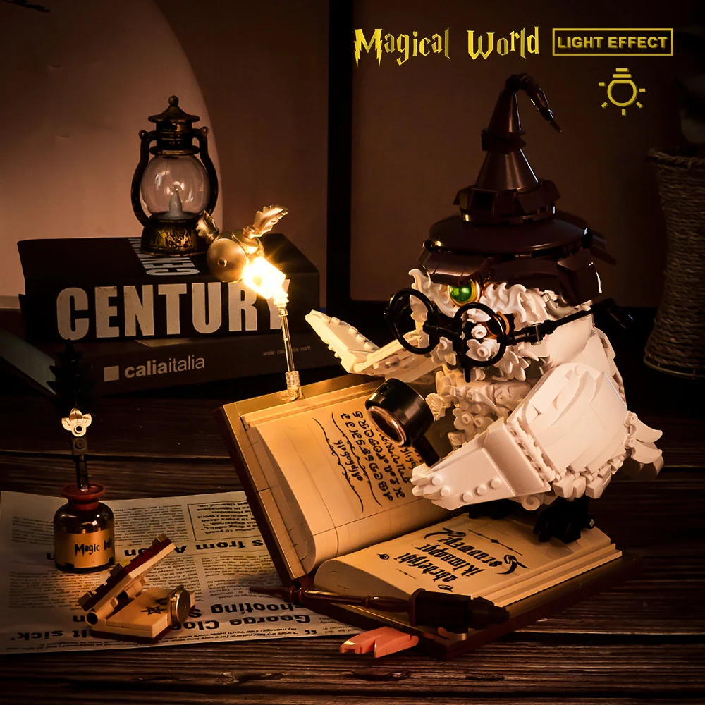 Idea Animals Block-Bausätze Doktor Magische Eule Modellsets Spielzeug Bausteine Kollektion mit Licht für Geschenke – Detail 3
