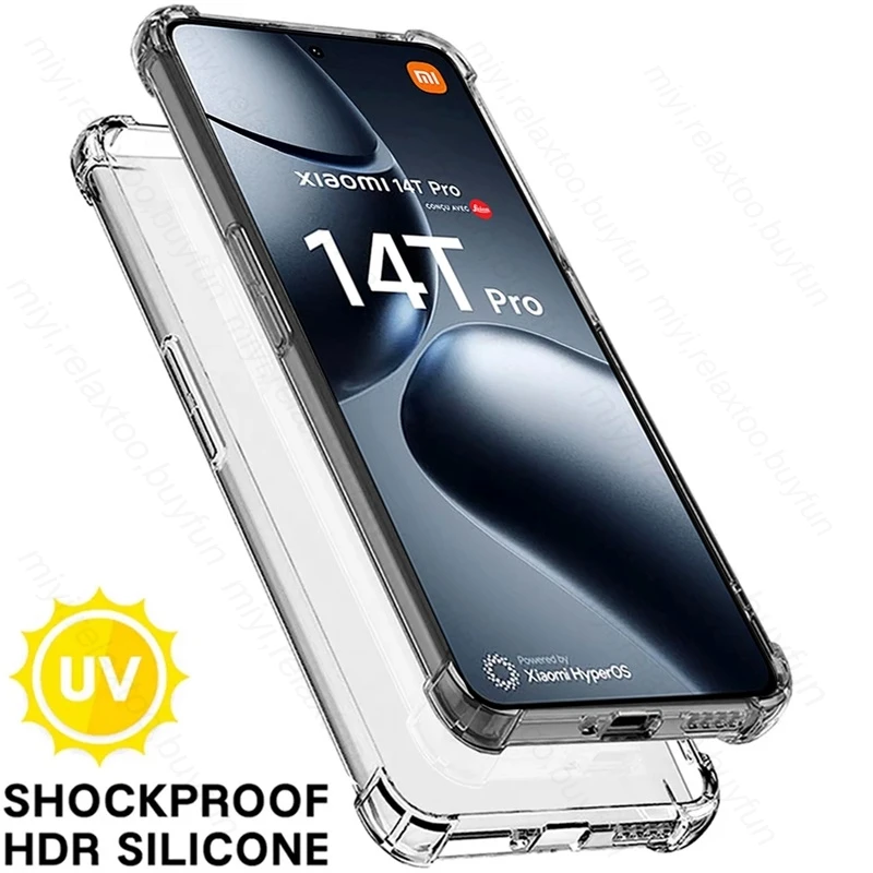 Clear Case for Xiaomi 14T Pro 5G Slim Soft TPU Protective Shell Cover on Xiomi Xiaomy Xiaomi14T Mi14T Mi 14 T T14 14TPro 5G 2024