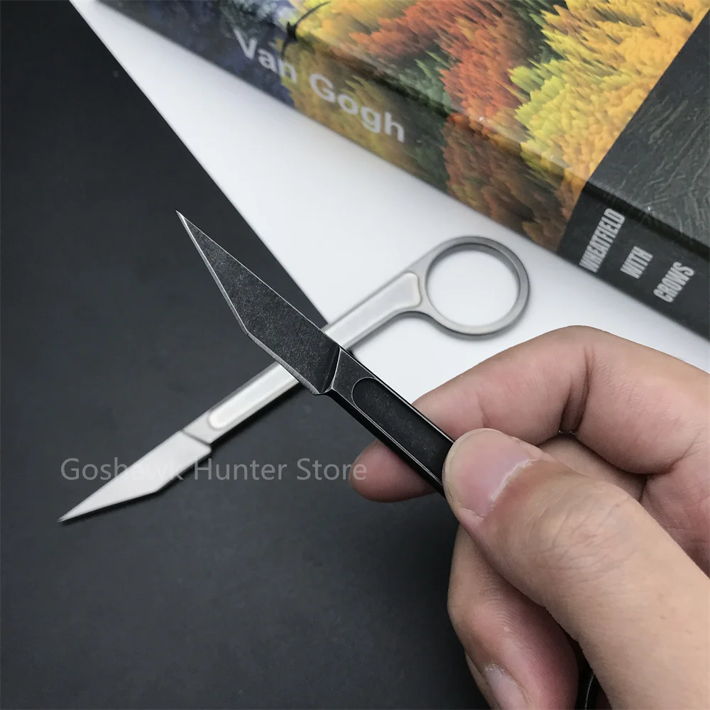 Imagem -06 - Mini Fixed Blade Neck Knife Outdoor Combate Pocket Knife com Kydex Bainha Caça Camping Cutter Tools Chaveiro Facas Edc