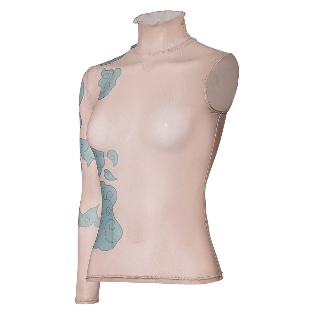 المرأة غامضة Jinx تأثيري قميص الوشم ملصق لعبة LOL لعب الأدوار تي شيرت صيفي طقم ملابس فستان الهالوين حتى بدلة الحفلات #3