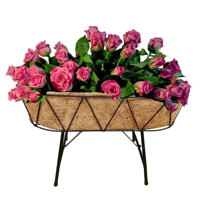 Trough Coco Fiber Liner Flower Basket For Wall Window Box Coconut Liner Planter Garden Vegetables Flower Baskets