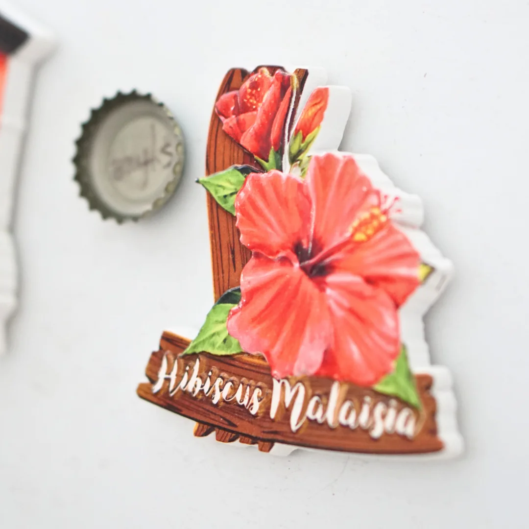 1Pc, Malaysian Refrigerator Magnet, Malaysian Refrigerator Magnet, Red Refrigerator Magnet