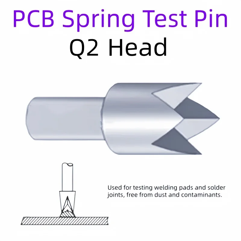 Q2 4-point crown Head PCB Test Spring Test Pin Probe for Electronic Component Inspectio P50-Q2 P75-Q2 P100-Q2 PL75-Q2 P125-Q2