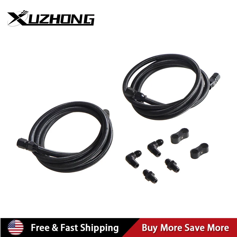 

6AN Flexible PTFE Transmission Cooler Hose Lines Fitting Nylon Stainless Steel Braided Lines Fittings For 4L60/700R4/TH350/TH400