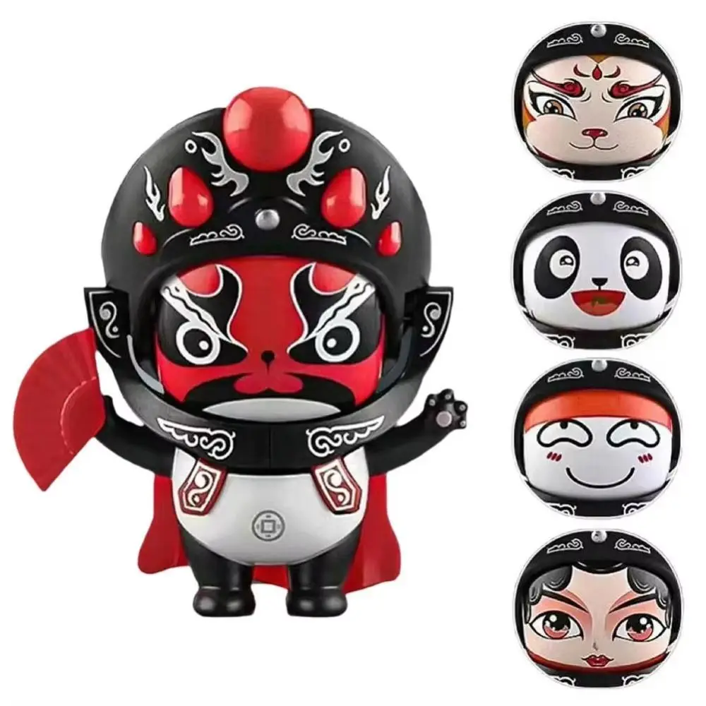 四川オペラパンダ顔替え人形 5つの表情変化 ストレス軽減パンダフィギュアおもちゃ 中国風顔替え人形