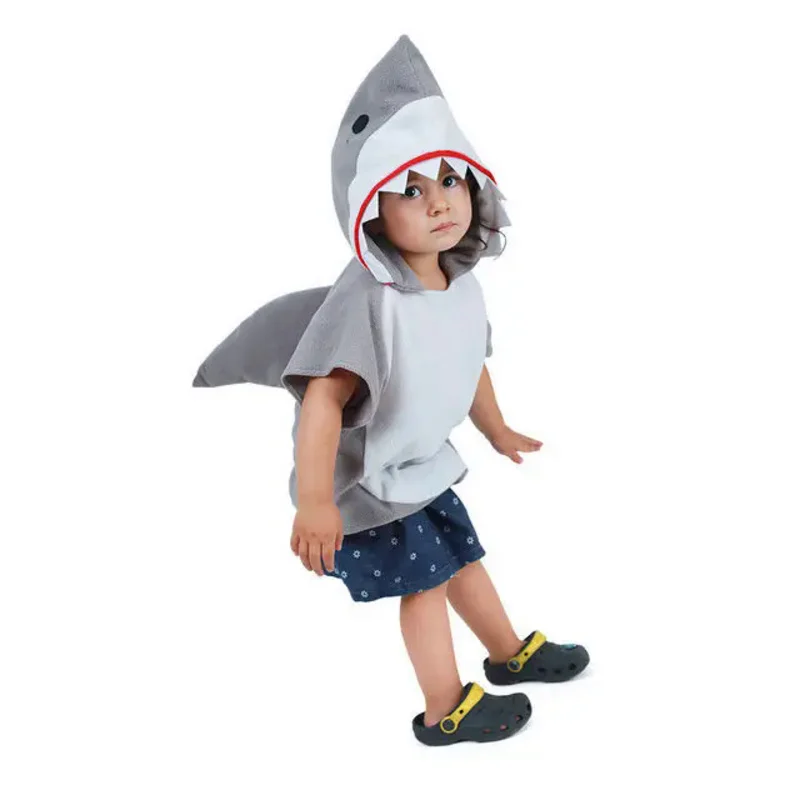 Fashion Kids Jumpsuit Cosplay Costume Shark Stage Clothing Fancy Dress Halloween Christmas Props