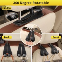 Weihao Universal Leather Car Hook Auto Organizer Front Seat Back Storage Holder for Vehicle Interior