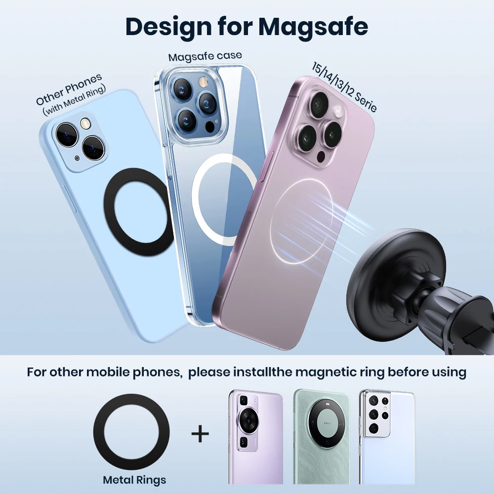 TOPK 자기 자동차 전화 홀더 Magsafe iPhone 15 14 13 ProMax Xiaomi Samsung Strong Magnet 홀더 용 에어 벤트 자동차 전화 스탠드
